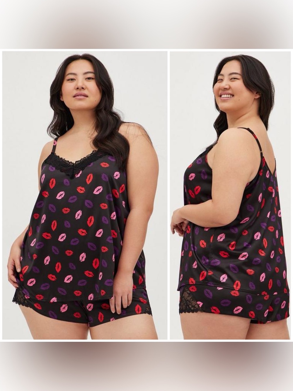 Torrid Dream Satin Lace Trim V-Neck Sleeveless Sleep Cami Top Only Size 3X GUC